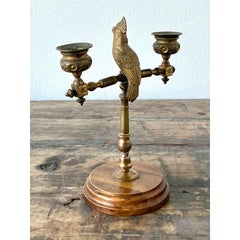 Vintage Boho Gilt Candlestick