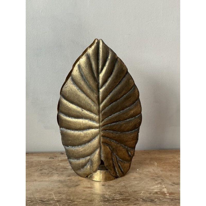 American Vintage Boho Gilt Leaf Lantern For Sale