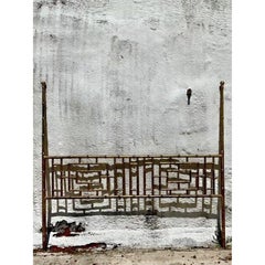 Vintage Boho Gilt Metal King Headboard