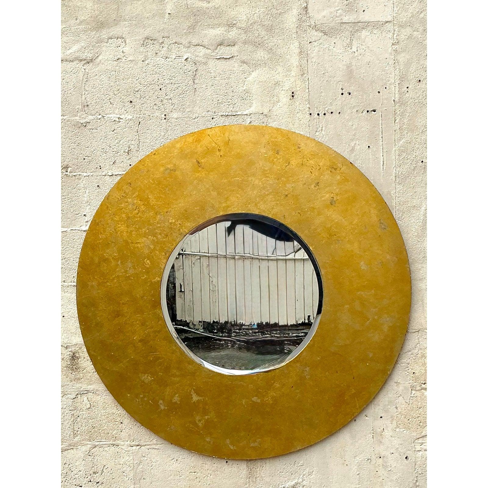 Miroir vintage boho doré en vente 2