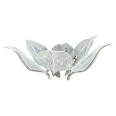 Vintage Boho Glass Calla Lily Chandelier After Murano