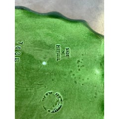 Vintage Boho Glazed Ceramic Cabbage Plates - A Pair