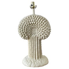 Vintage Boho Glazed Ceramic Cactus Lamp After Dickinson
