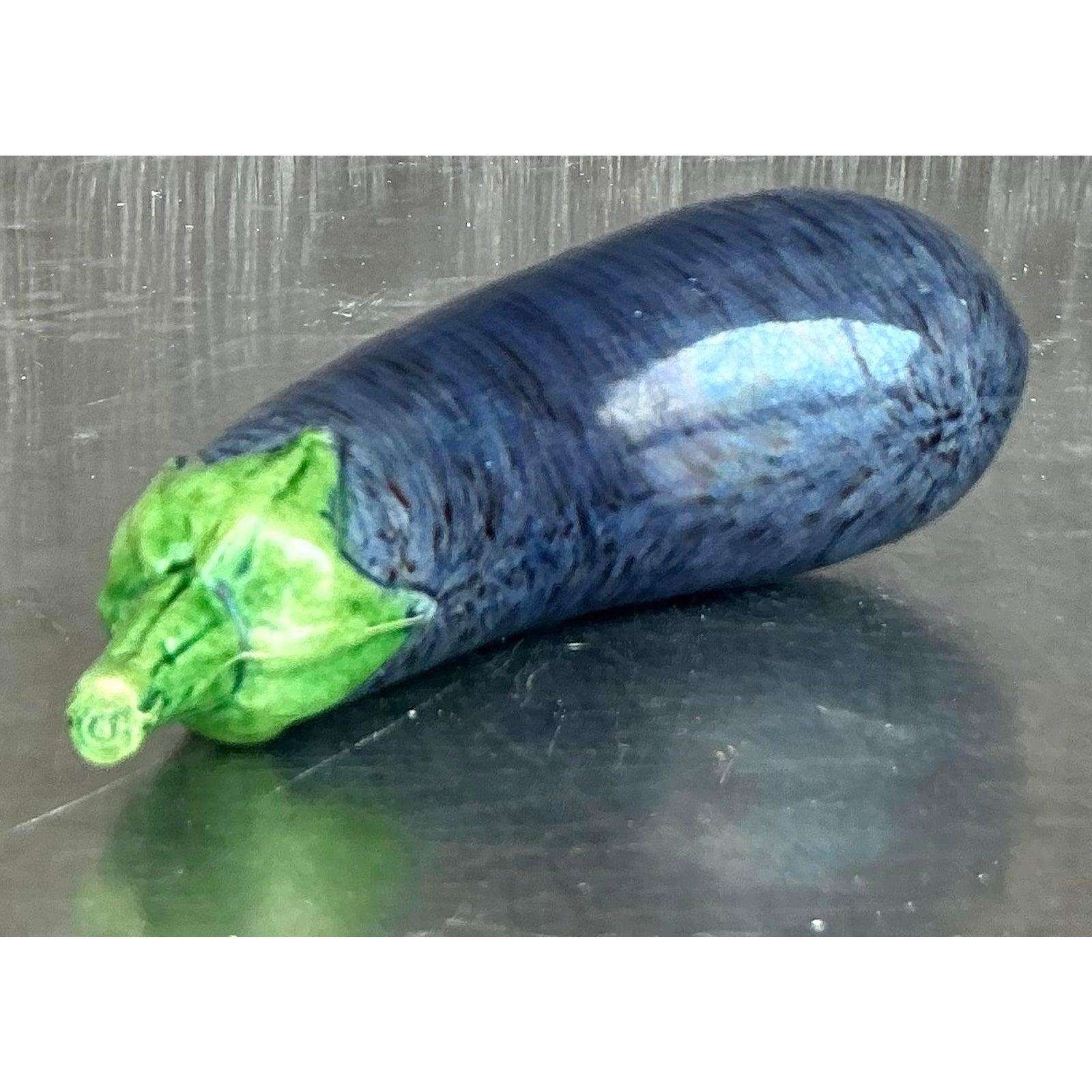 Américain Vieille aubergine bohème en céramique émaillée en vente