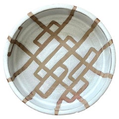 Vintage Boho Glazed Ceramic Intersection Bowl