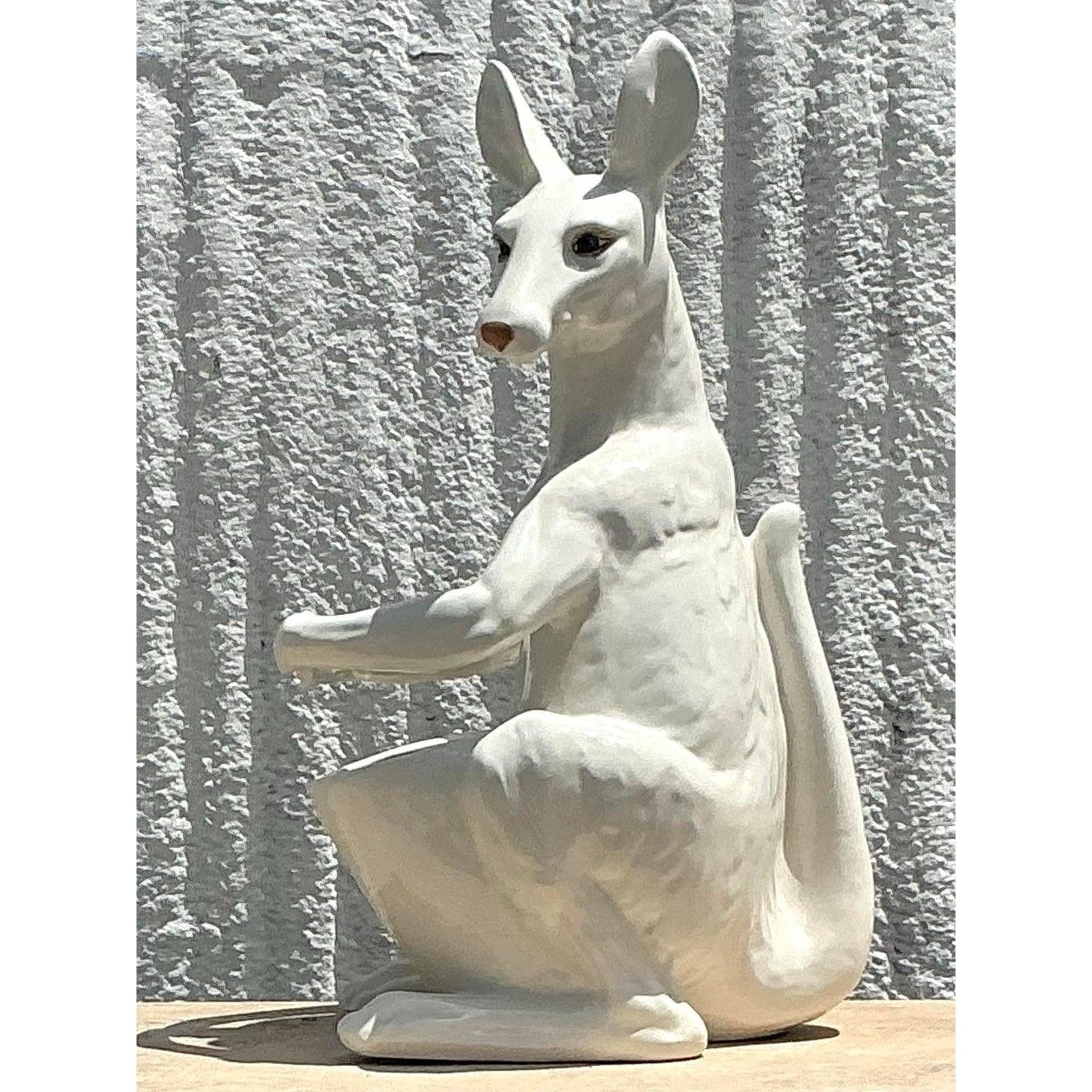 Céramique Jardinière Kangouroue vintage en céramique émaillée boho en vente