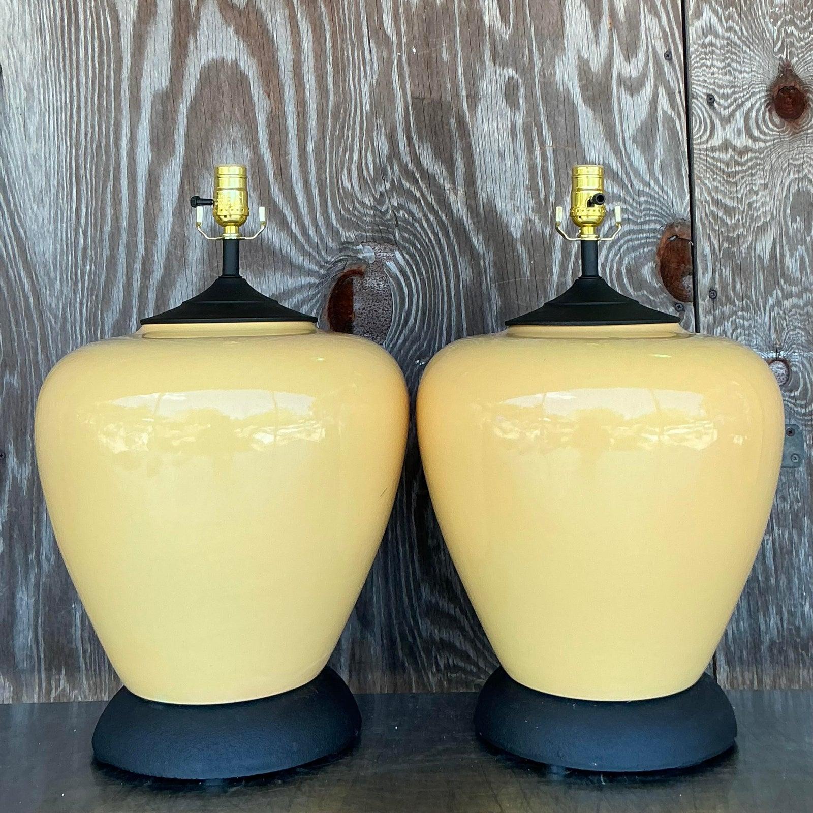 Lámparas Vintage Boho de Cerámica Esmaltada - Pareja Posmoderno en venta