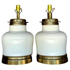 Lampade vintage in ceramica smaltata Boho di Chapman - una coppia