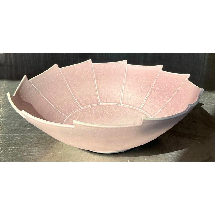 Lagenförmige Boho-Keramikschale aus glasierter Keramik (Moderne) im Angebot