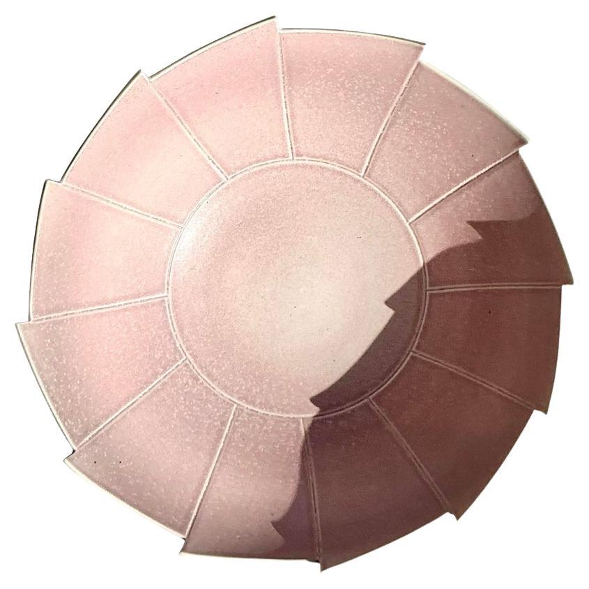 Lagenförmige Boho-Keramikschale aus glasierter Keramik im Angebot