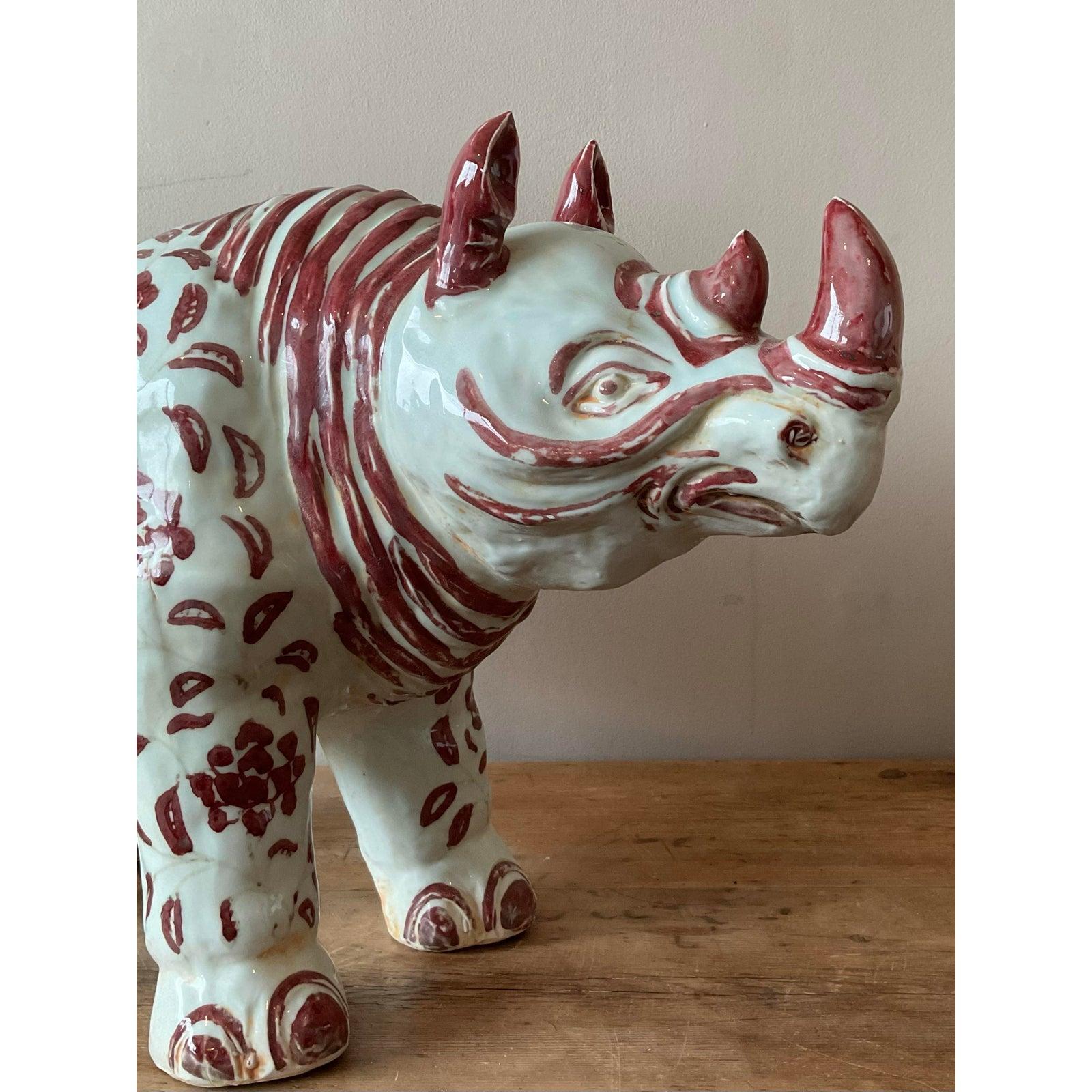 Rinoceronte Ming Ming in ceramica smaltata Vintage By in vendita 4