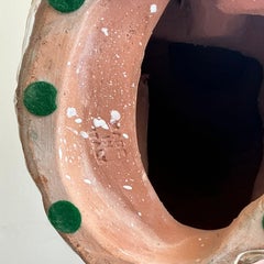 Vintage Boho Glazed Ceramic Monkey