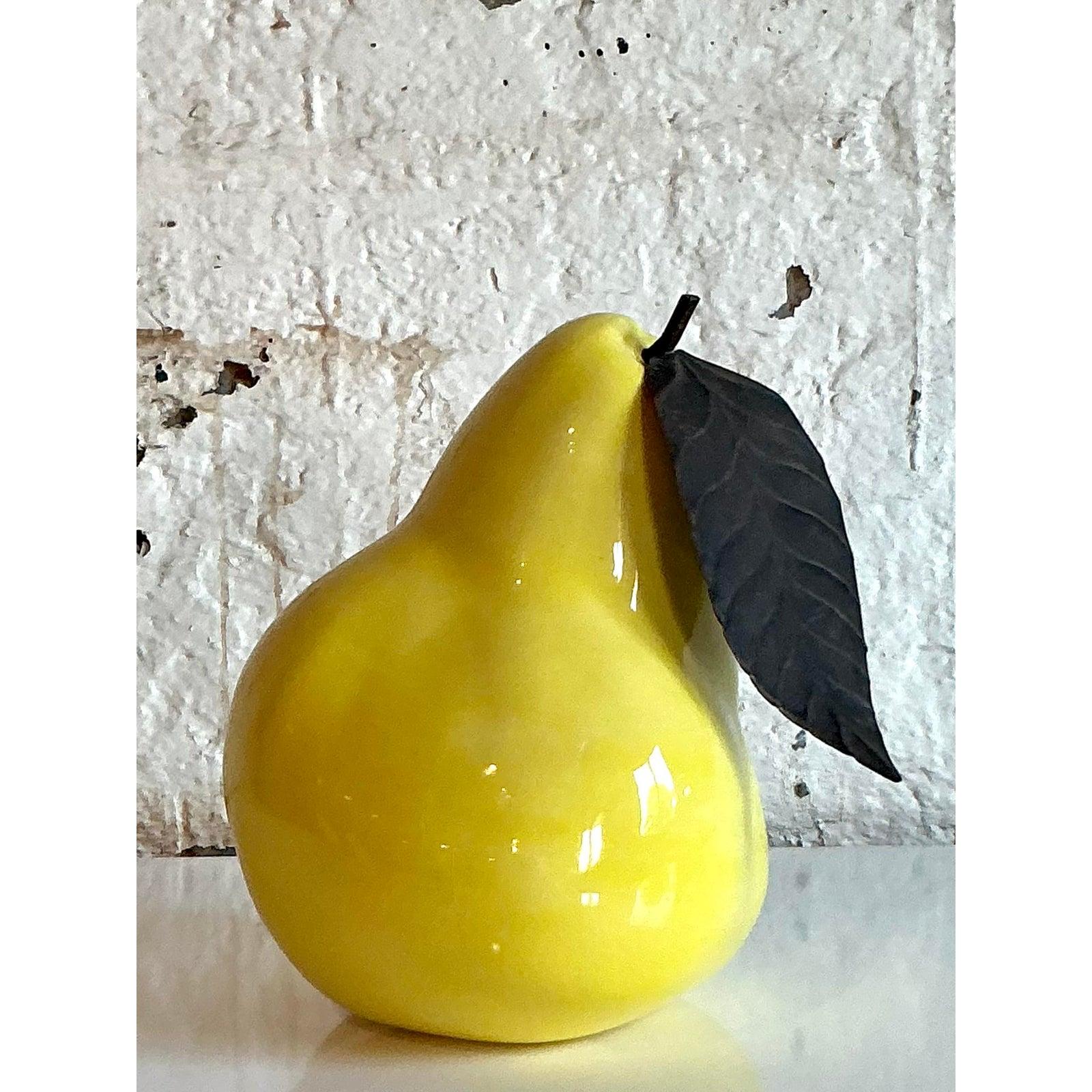 Americano Pera monumentale in ceramica smaltata Vintage By in vendita