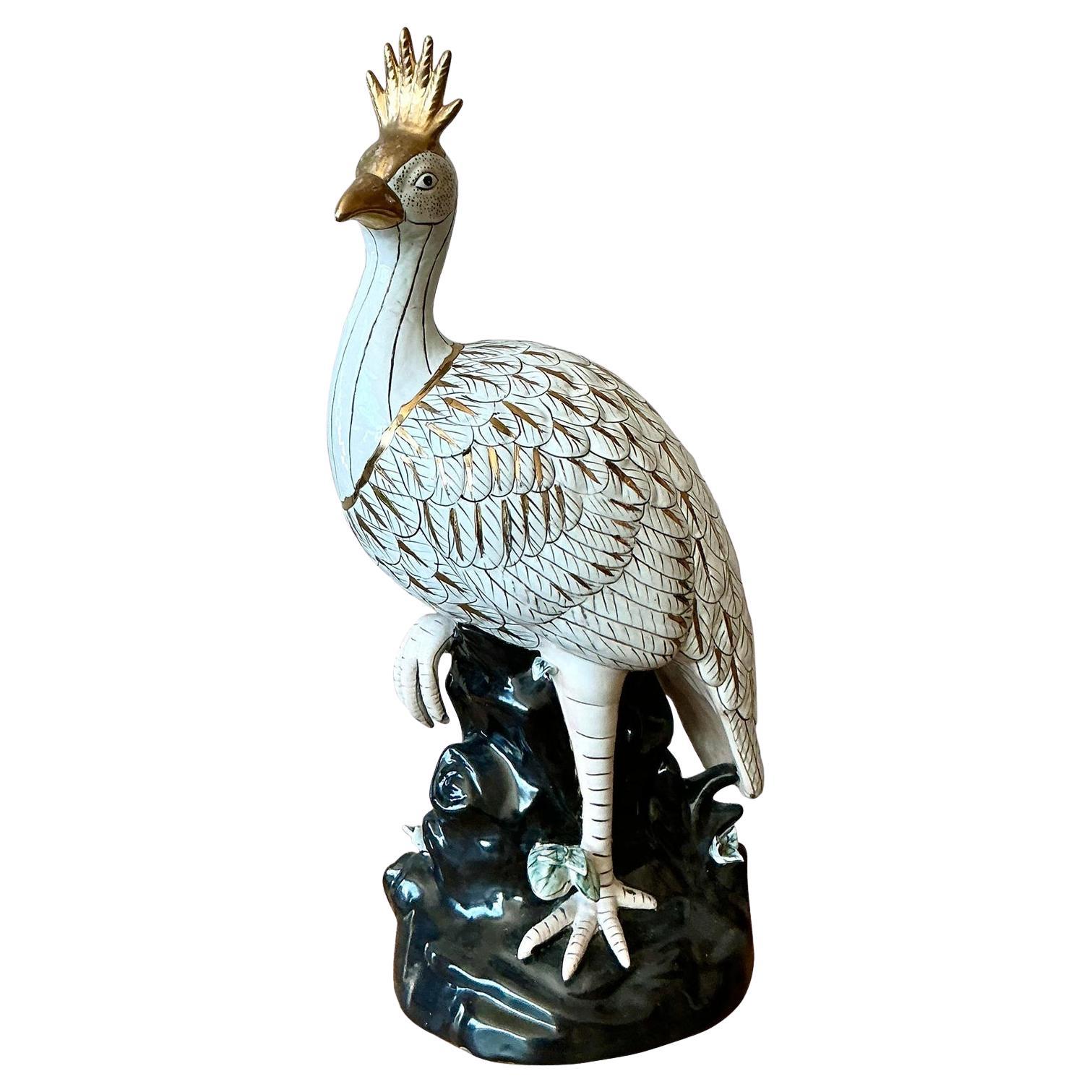 Pavone in ceramica smaltata Vintage By