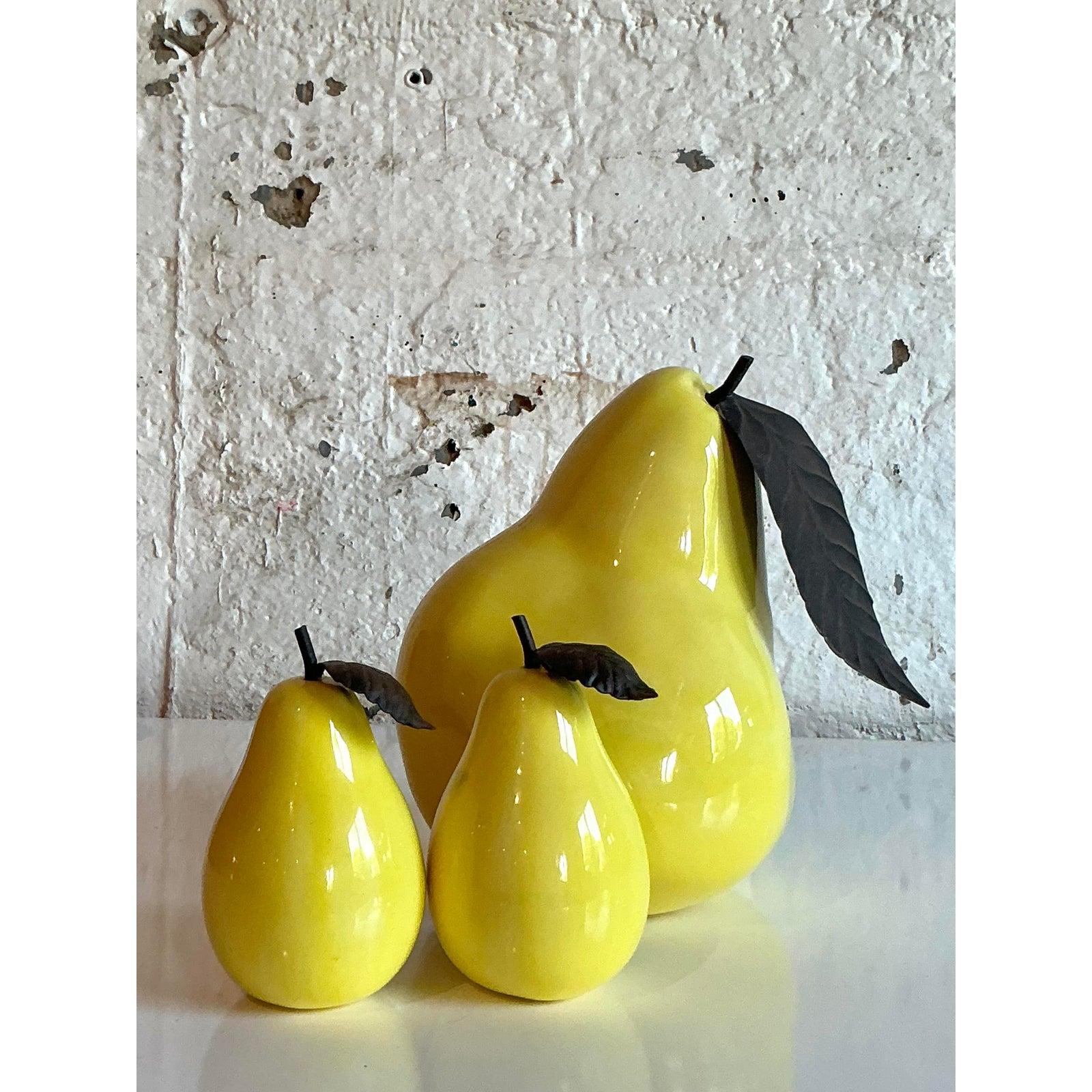 Pere vintage in ceramica smaltata Boho - Set di 2 In condizioni buone in vendita a West Palm Beach, FL