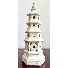 Vintage Boho Glazed Ceramic Sculpture