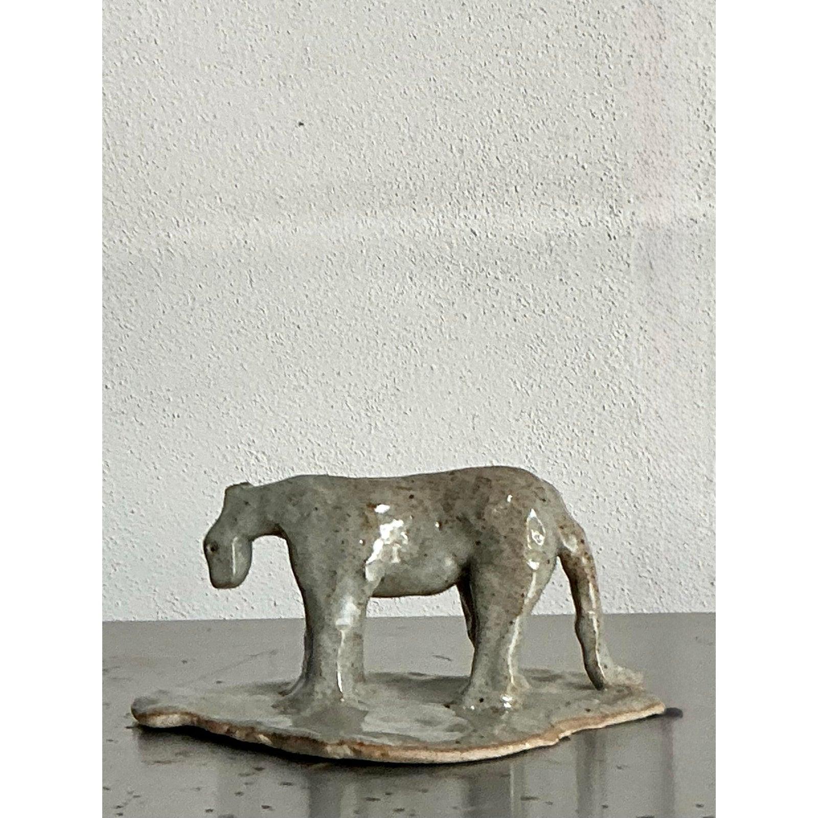 Mid-Century moderno Tigre in ceramica smaltata Vintage By in vendita