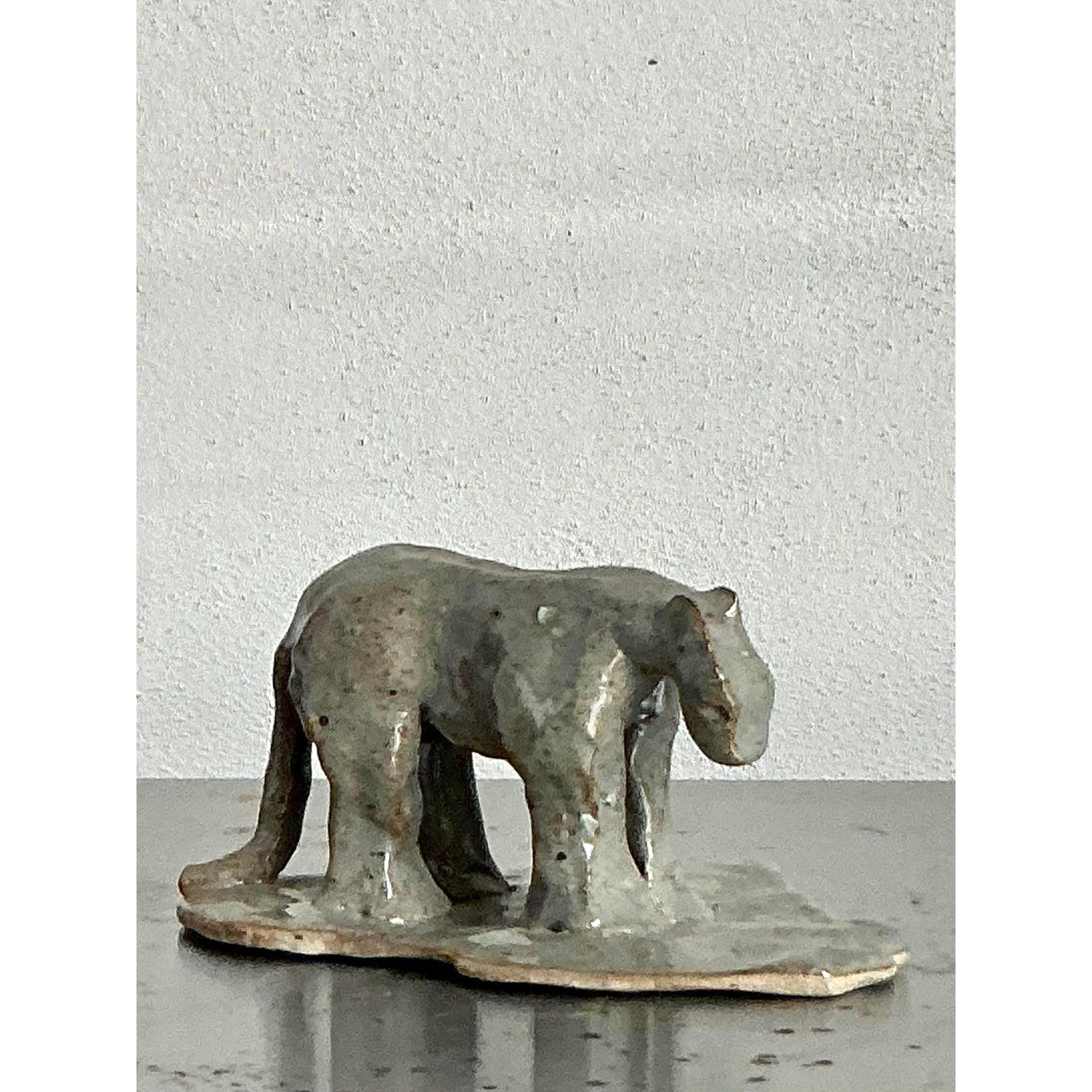 XX secolo Tigre in ceramica smaltata Vintage By in vendita