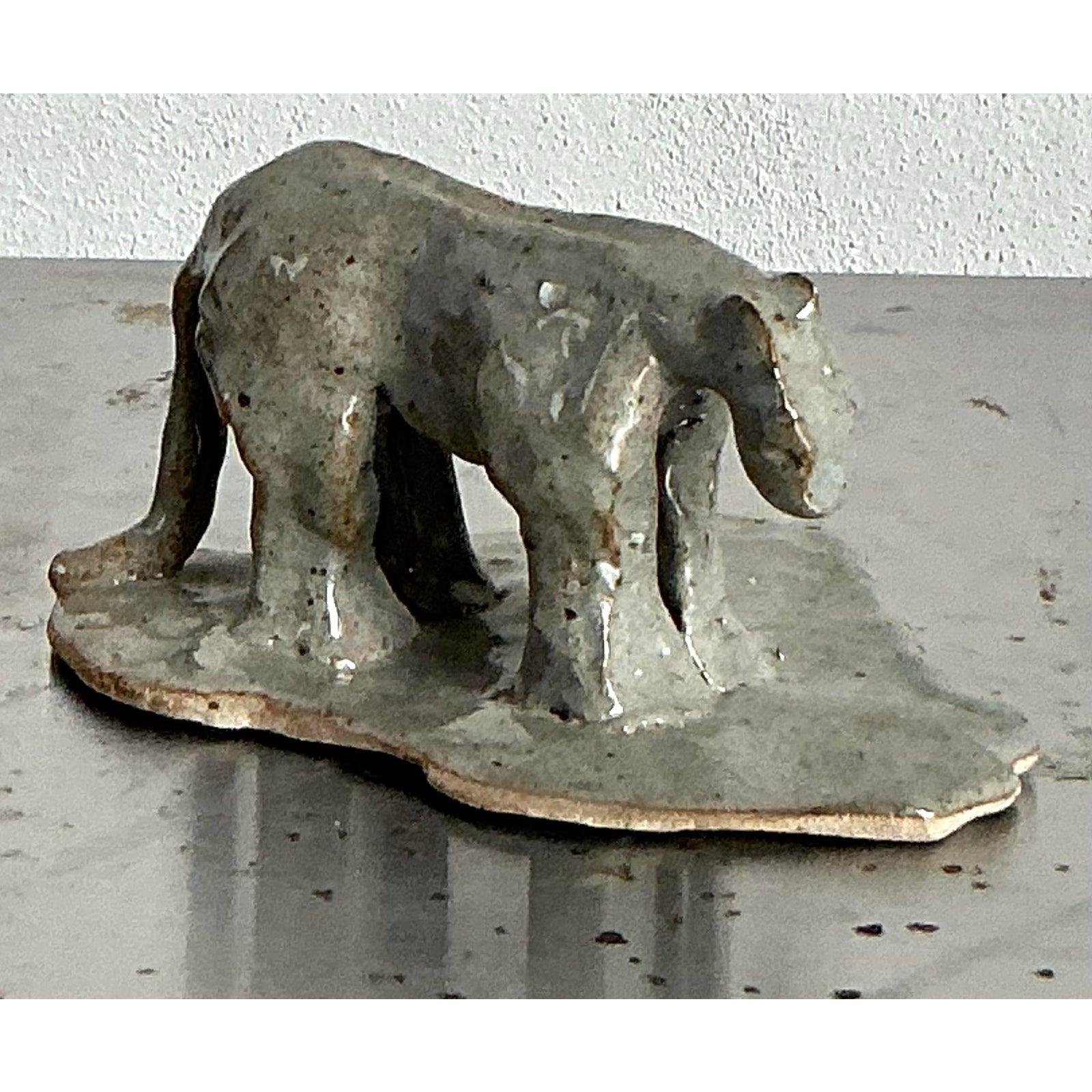 Tigre in ceramica smaltata Vintage By in vendita 1