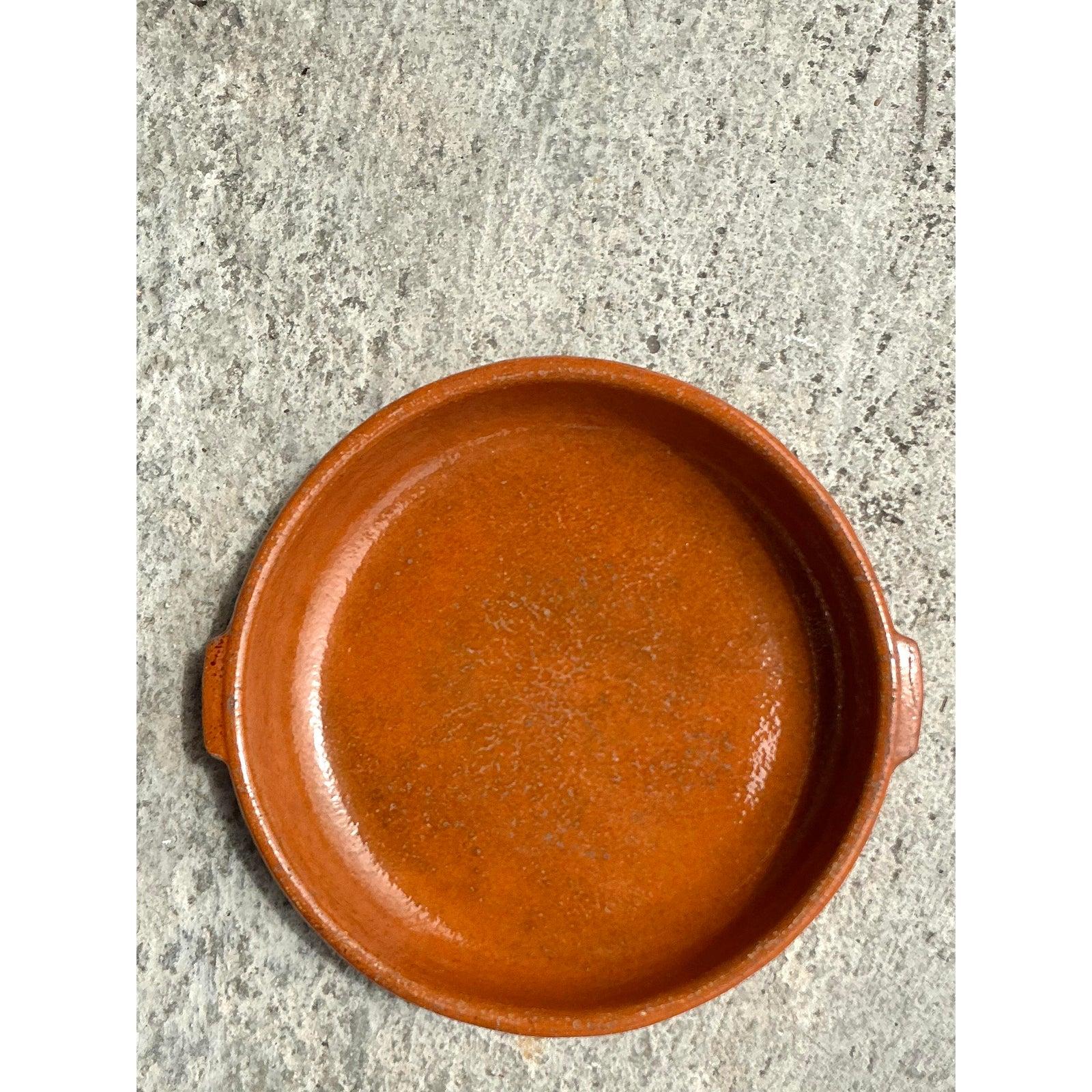 Bandeja de cerámica esmaltada vintage boho Estadounidense en venta