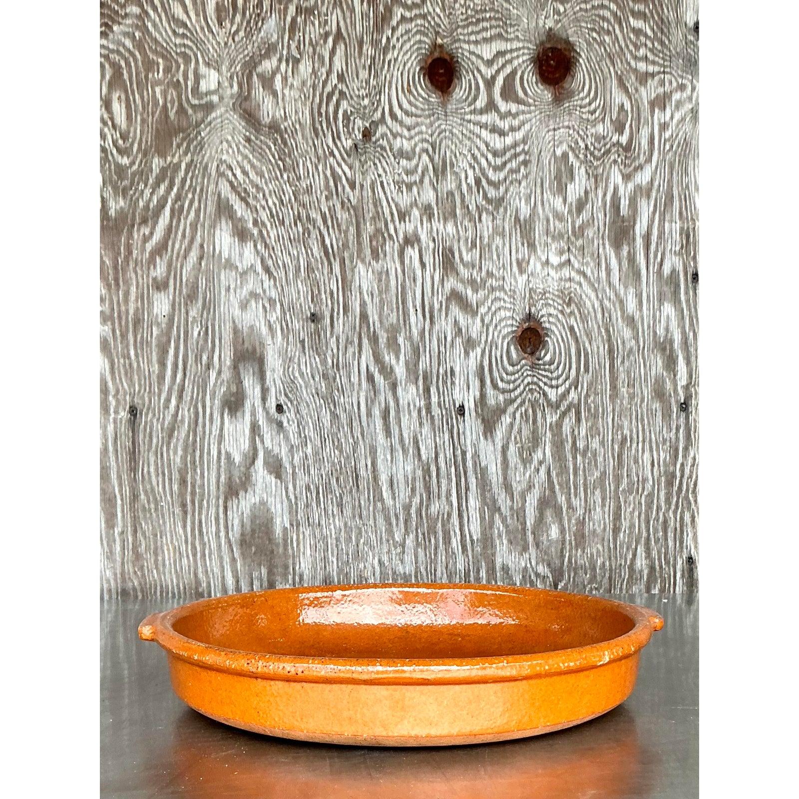 Bandeja de cerámica esmaltada vintage boho en Bueno estado para la venta en west palm beach, FL