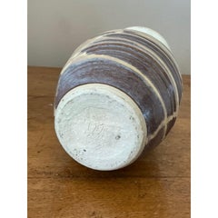 Vintage-Vase aus glasierter Keramik von Boho