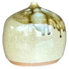 Vintage Boho Glazed Studio Pottery Jar