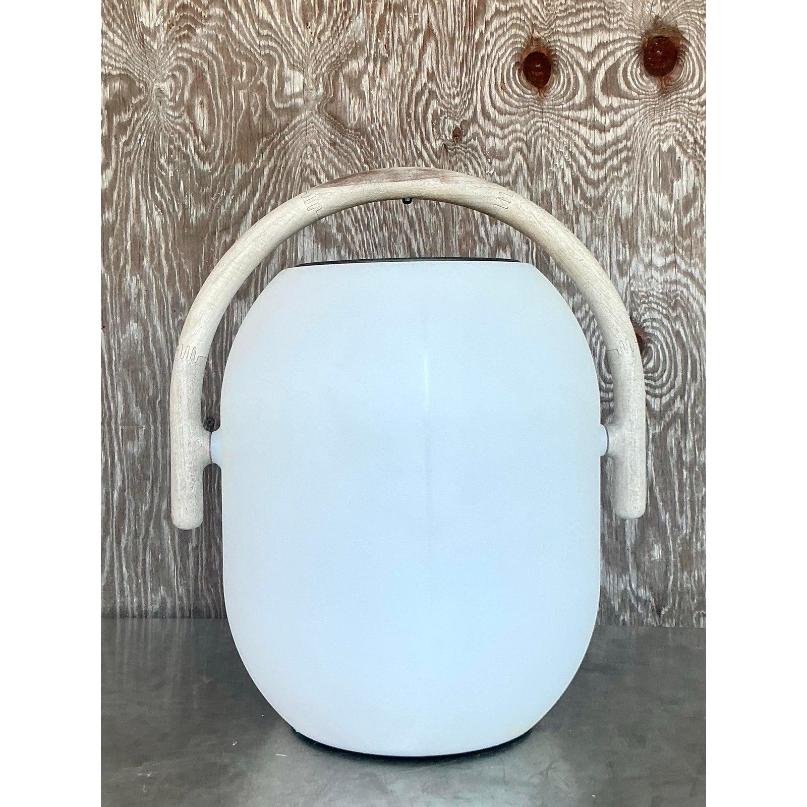 Organic Modern Vintage Boho Gloster Ambient Solar Lantern For Sale