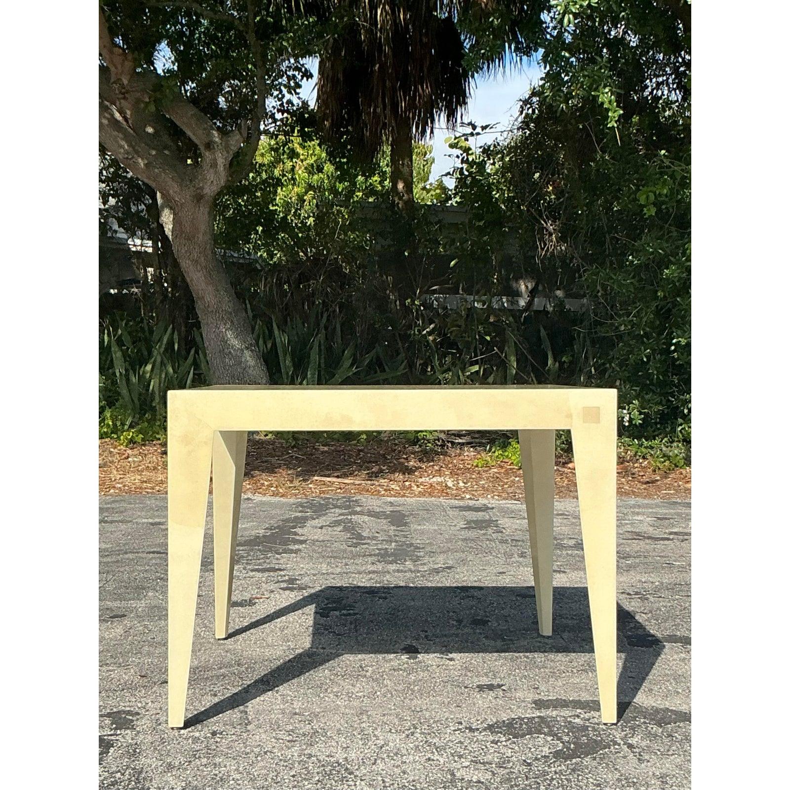 Table de jeu boho en peau de chèvre d'après Springer en vente 3