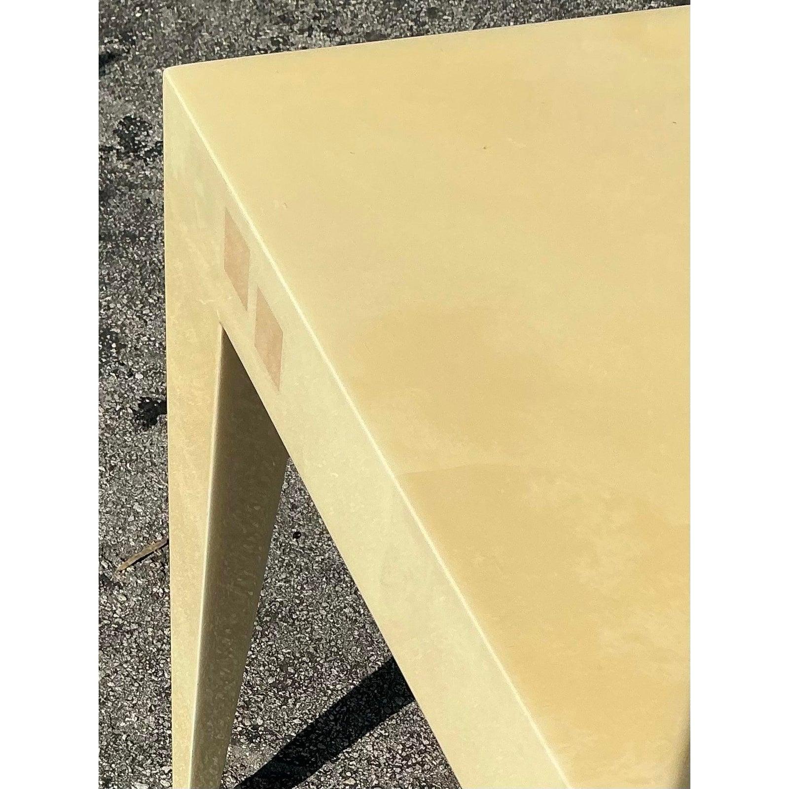 20ième siècle Table de jeu boho en peau de chèvre d'après Springer en vente