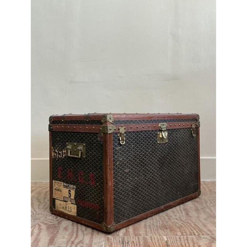 Malle à vapeur vintage Boho Goyard en vente 4