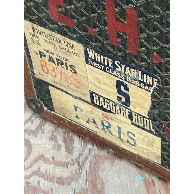 20ième siècle Malle à vapeur vintage Boho Goyard en vente