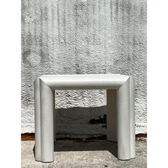 Tavolo da gioco in tessuto d'erba vintage Boho