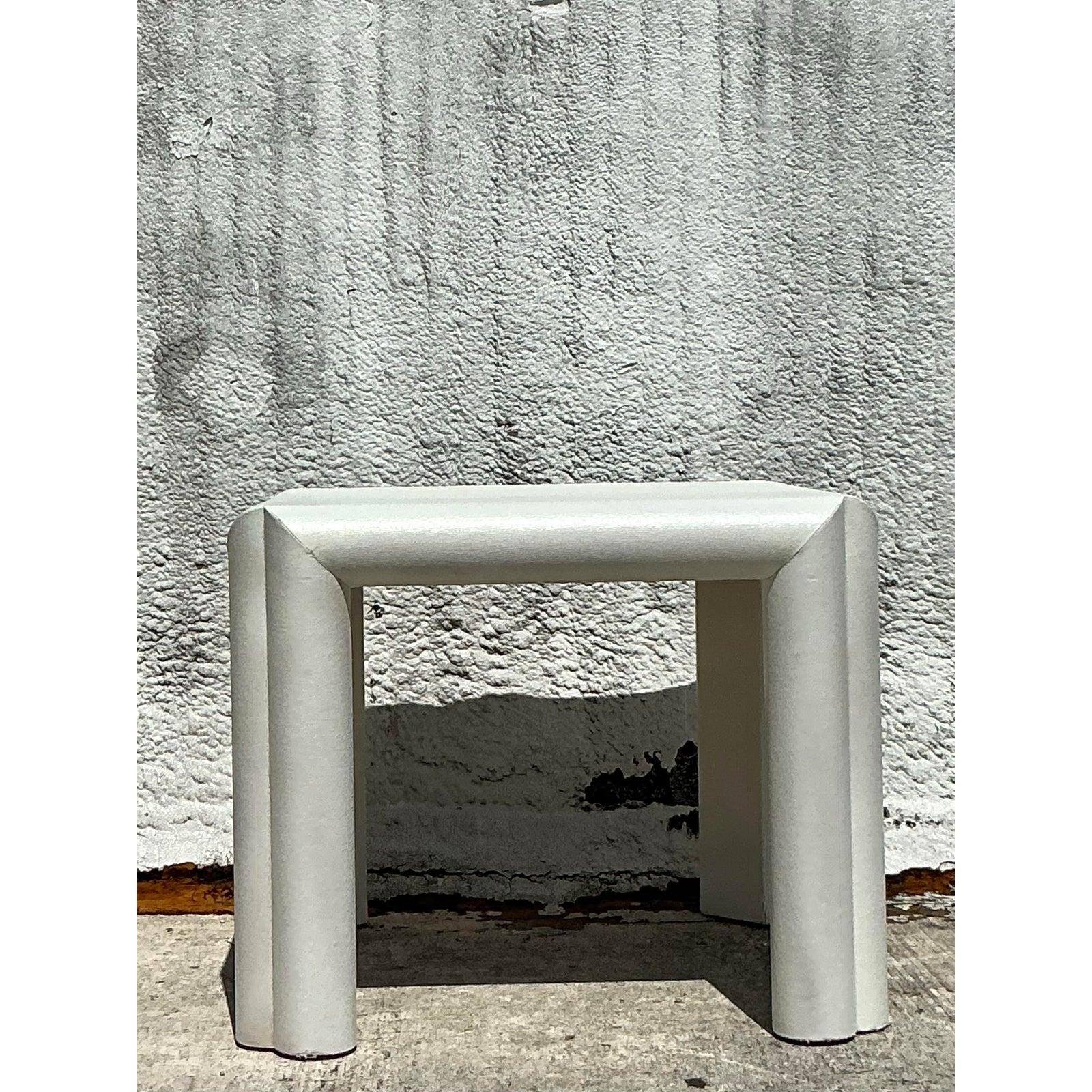 Mesa de juego de tela de hierba boho vintage Estadounidense en venta
