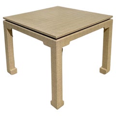 Table de jeu boho vintage en toile de gazon