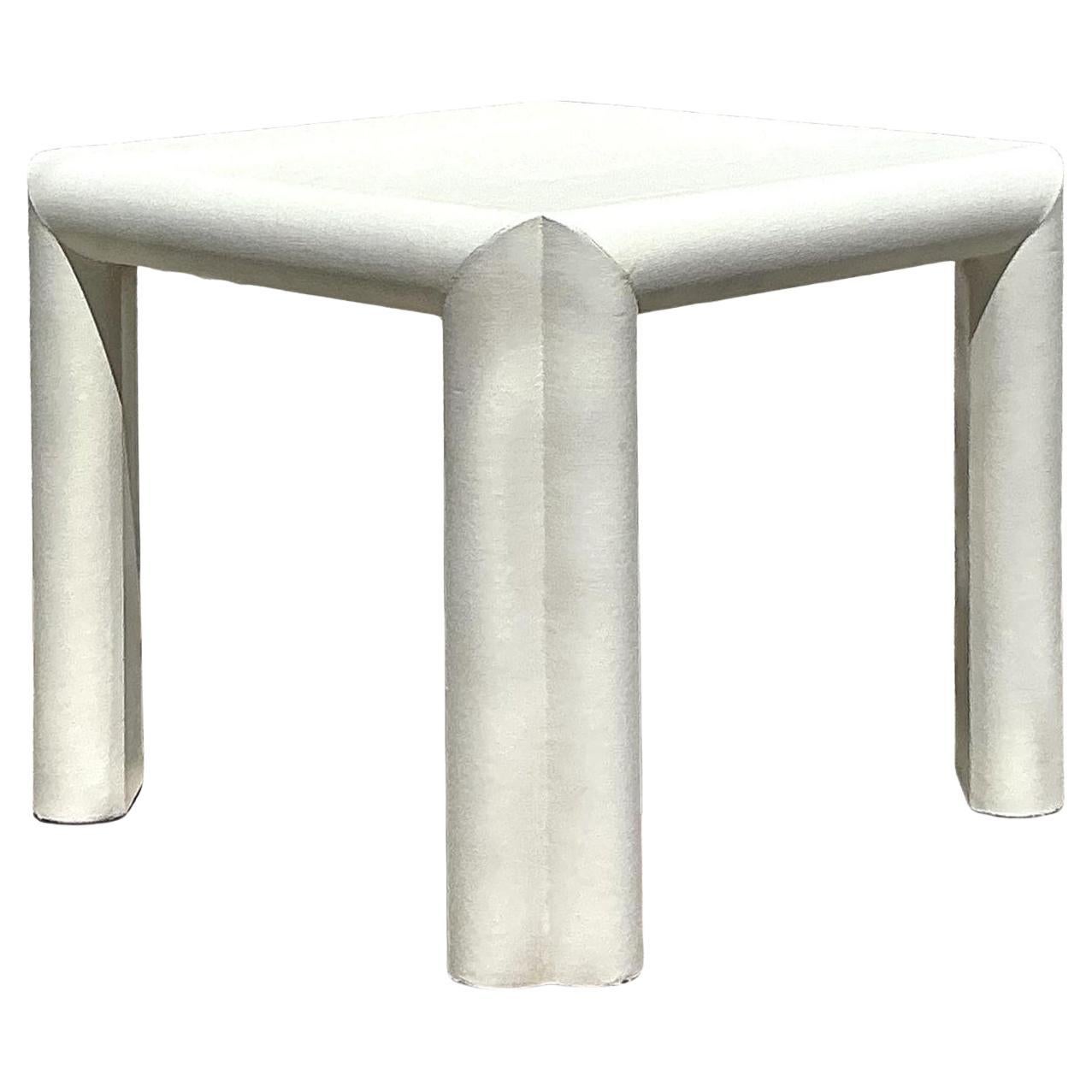 Vintage Boho Grasscloth Game Table