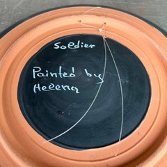 Piatto in terracotta Boho Greek Gladiator d'epoca