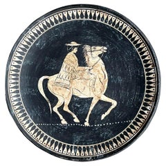 Vintage Boho Greek Gladiator Terracotta Plate