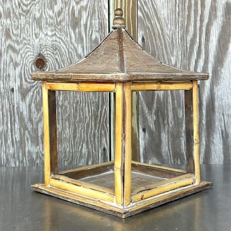 Bambou Boho Greek Key Display Box en vente