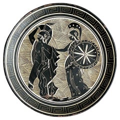 Assiette figurative vintage Boho Greek Key