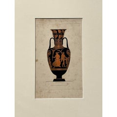 Vintage Boho Greek Urn Original Prints - Set of 2