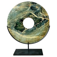 Vintage Boho Vert Marbre Bi Disque