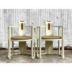 Vintage Boho Half Moon Chairs After Hoffman