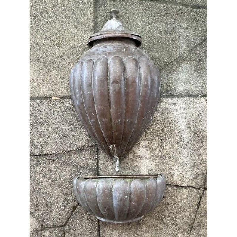 Vintage Boho gehämmert Kupfer Lavabo - Satz von 2 (Rustikal) im Angebot