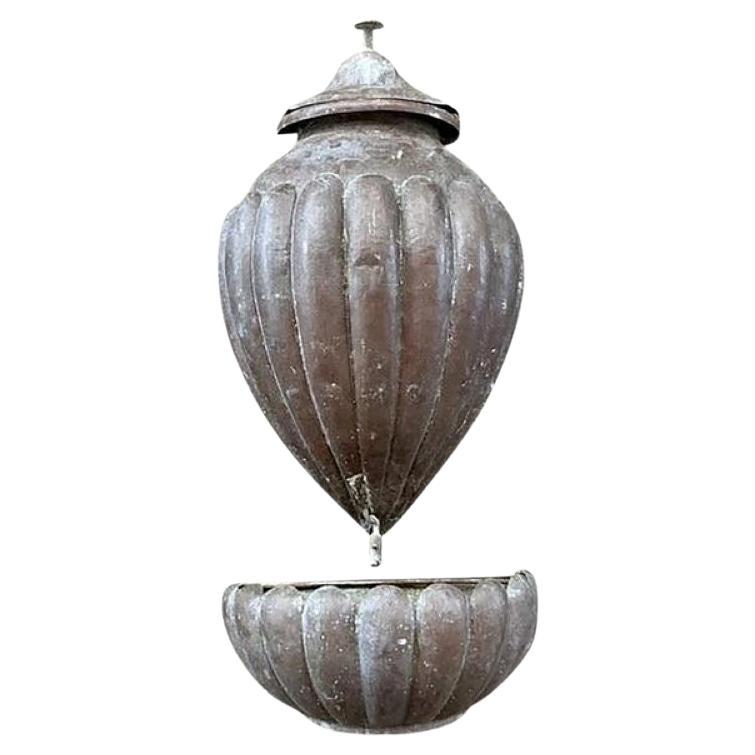 Vintage Boho gehämmert Kupfer Lavabo - Satz von 2 im Angebot