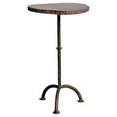 Tavolo da bere vintage in metallo martellato Boho