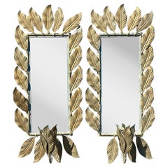 Vintage Boho Hammered Mirror Votives, a Pair