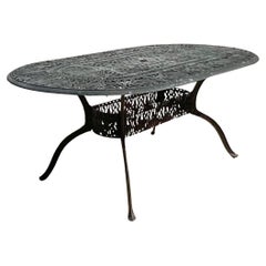 Vintage Boho Hanamint Wrought Iron Dining Table