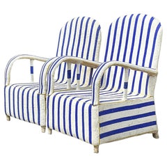Vintage Boho Hand Beaded Lounge Chairs