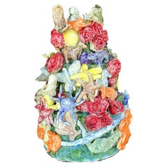 Totem sottomarino in ceramica vintage Boho costruito a mano